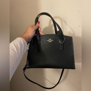 Coach black leather purse